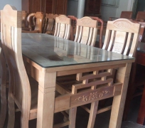 BÀN ĂN 6 GHẾ GỖ SỒI NAM