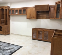 Kệ bếp gỗ gõ