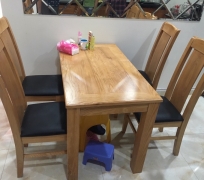 Bàn ăn sồi 4 ghế