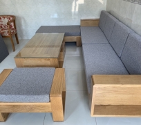 Sofa phòng khách gỗ sồi Mỹ