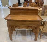 Bàn cúng sen 2 tầng 127CM gõ Nam Phi