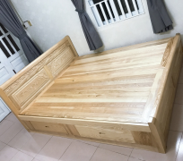 GIƯỜNG SỒI 2 HỘC KÉO 1M6 SỒI ( HÀNG NAM)
