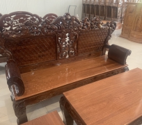 SOFA HOÀNG GIA 6 MÓN GỖ TRÀM BÔNG VÀNG ( HÀNG KỸ)