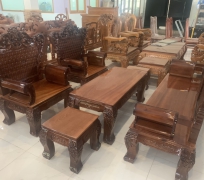 SOFA HOÀNG GIA 6 MÓN GỖ TRÀM BÔNG VÀNG ( HÀNG KỸ)