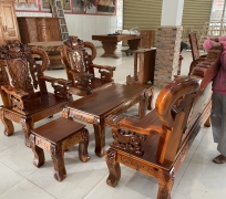 Triện Rồng Khuỳnh tay 12 Gỗ Tràm Bông vàng