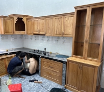 KỆ BẾP GỖ GÕ 11