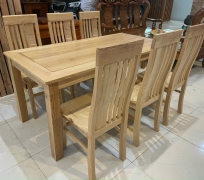 BÀN ĂN 6 GHẾ GỖ SỒI NAM