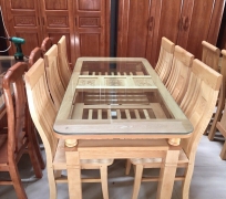 BÀN ĂN 6 GHẾ GỖ SỒI NAM