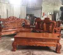 TRIỆN RỒNG ĐỈNH TỰA BÁT TIÊN TAY 16 GỖ TRÀM ( HÌNH CHỤP THẬT)
