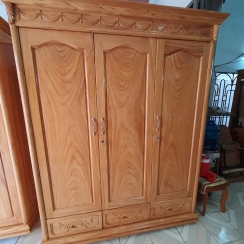 TỦ ÁO ĐÌNH BẰNG 1M6 VỚI 100% GÕ ( HẬU GÕ)