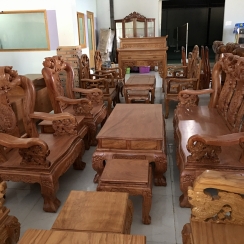 SALON TRIỆN Đào Chim 12 HƯƠNG ĐÁ 6 MÓN BÔNG VÂN ĐẸP