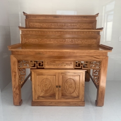 Bàn Cúng 3 tấng cao gỗ gõ( hàng kỹ xưởng làm)