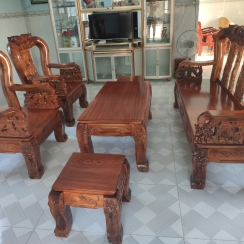 TRỆN ĐÀO TRÀM TAY 12 6 MÓN ( HÌNH CHỤP THẬT TẠI NHÀ KHÁCH)