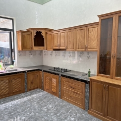 KỆ BẾP GỖ GÕ 11