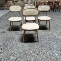 GHẾ CAFE GỖ CAO SU
