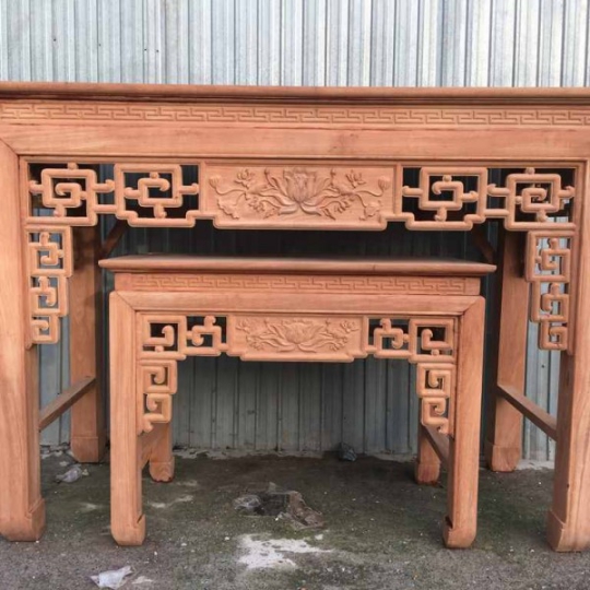 BÀN CÚNG SEN ĐÔI GÕ SIZE 127CM