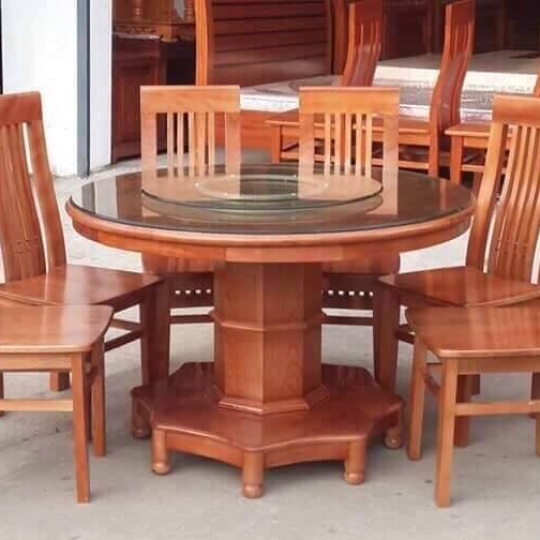 BÀN ĂN SỐ 1 GỐ SÔI 6 GHẾ CO KIẾNG BÀN
