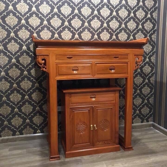 Bàn cúng đế minh 127CM Gõ NP