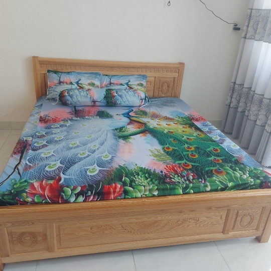 Giường ngủ gỗ Sồi 1M6