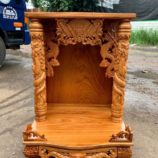 Bàn thờ ông địa 60cm gõ Nam Phi