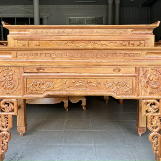BÀN CÚNG GỖ HƯƠNG ĐÁ 175*127*81cm