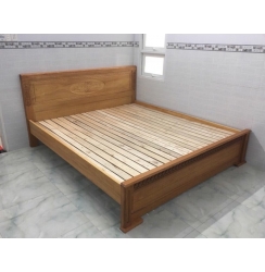 Giường gỗ 1m6 căm xe 